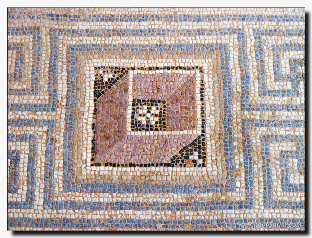 Geometric Mosaic with Cross in the center
