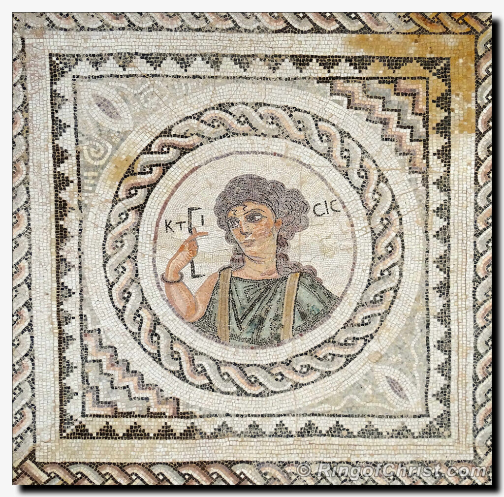 Mosaic depicting Kticic, the personification of Creation
