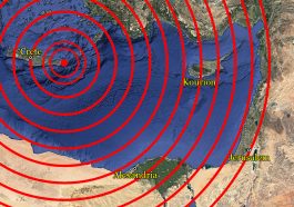 Area of Effect Map of the Great Earthquake of 365 AD