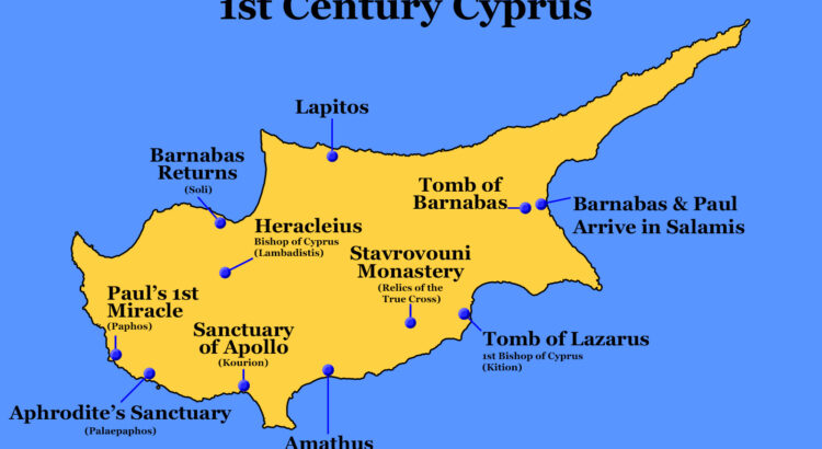 Map of 1st Century Cyprus