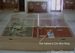 Final resting place of the young Christian family, at the Kourion Museum