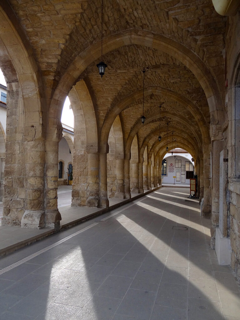 Vaulted ceiling outside St Lazarus Church