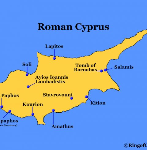 Map of Roman Cyprus