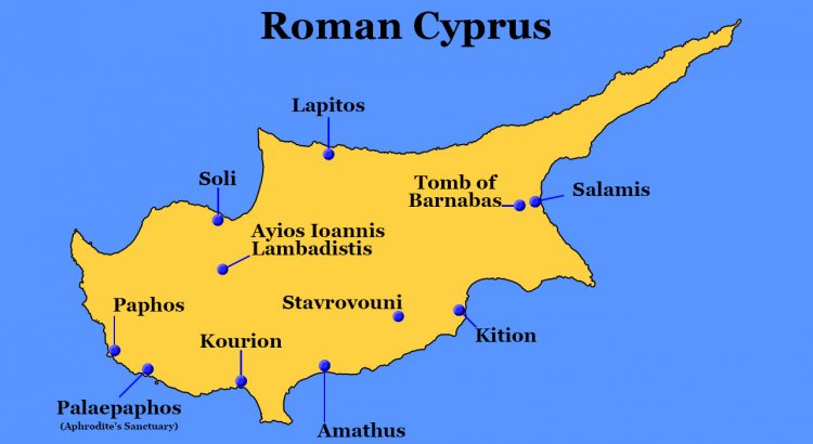 Map of Roman Cyprus