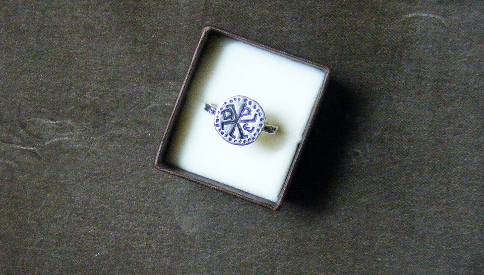 Sterling Silver Ring of Christ - Boxed