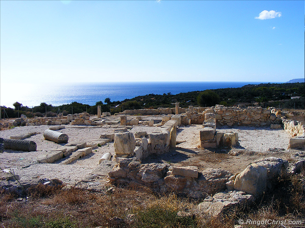 Hilltop Basilica on the cliffs above Kourion 