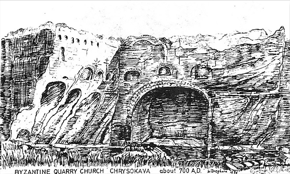 Sktetch of the Kyrenia Catacombs