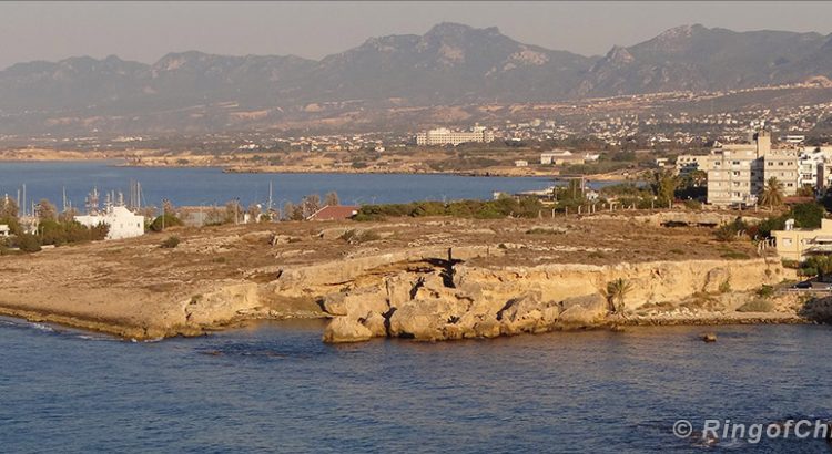 Chrysokava Catacombs, seen from Kyrenia Castle