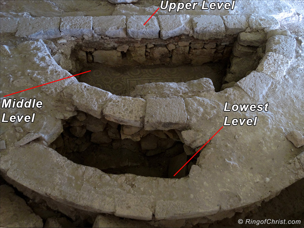 Apse of Soli Basilica, with individual construction layers marked