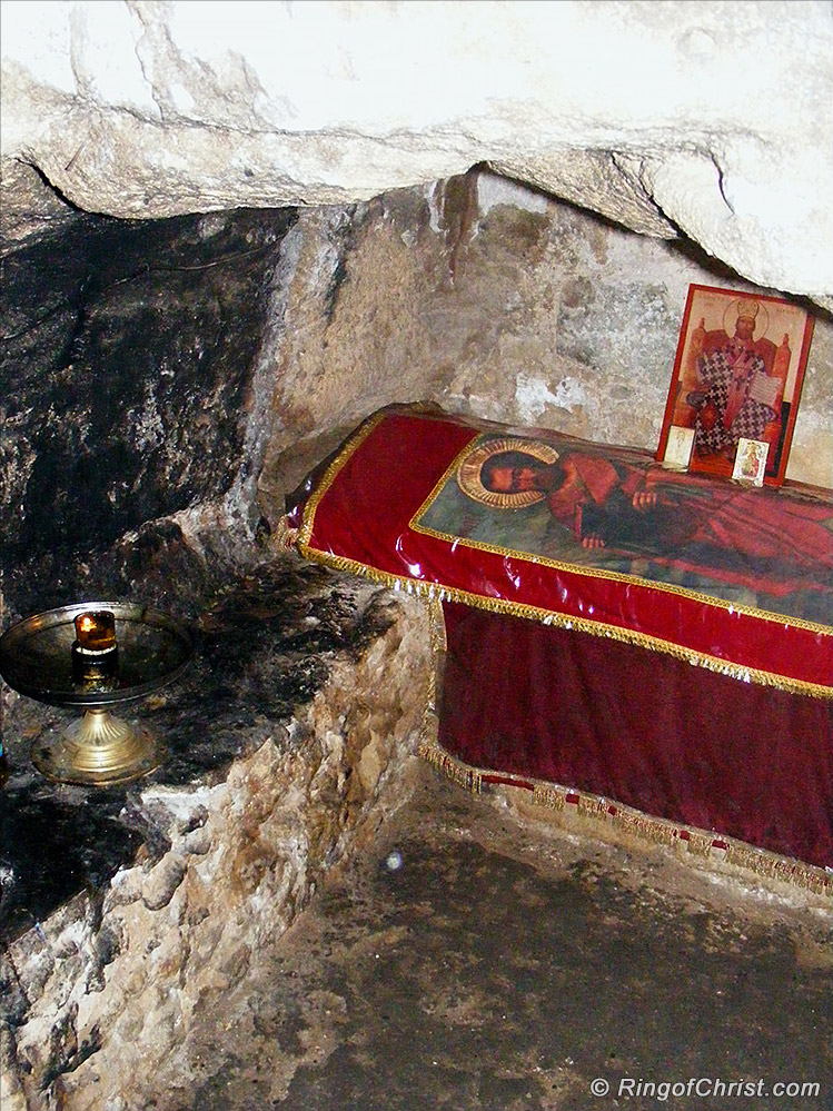 The coffin of St Barnabas