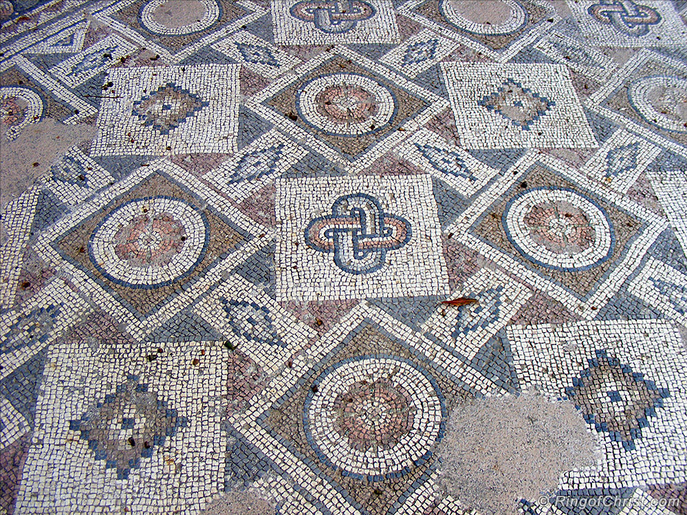 Mosaic floor at Chrysopolitissa Basilica