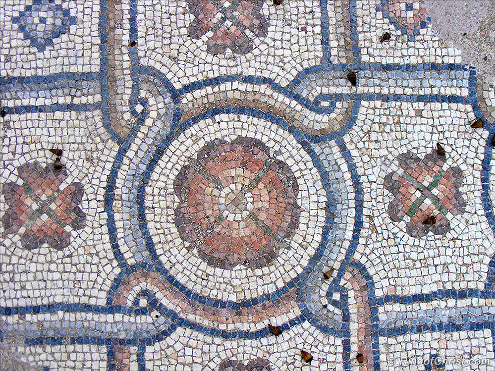 Flower Mosaic on the Basilica floor