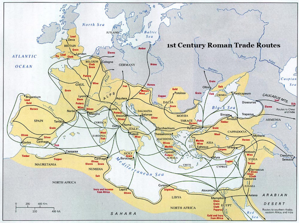 1st Century Roman Trade Routes