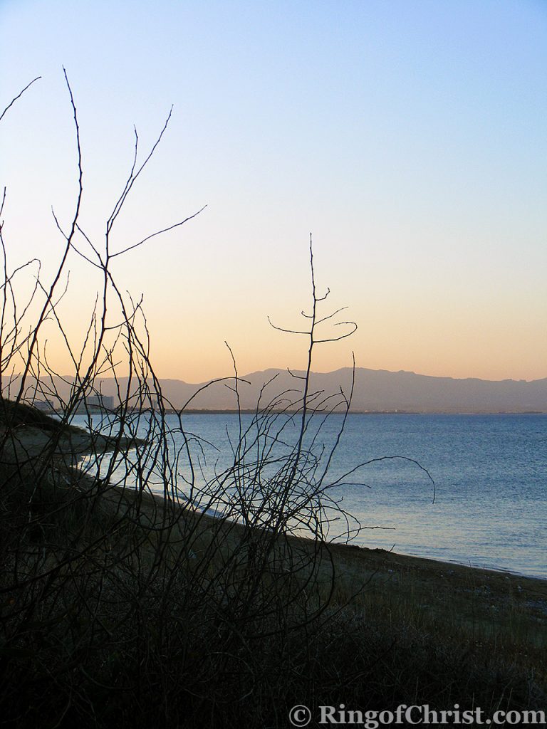 Salamis Beach at Sunset